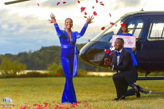 Scenic Lakeside Proposal with Luxury Helicopter from NYC