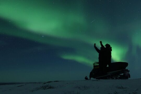 Enjoy the Aurora show on top of the mountain inc tipi dinner