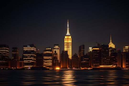 Manhattan Skyline Night Cruise Music & Complimentary Drink
